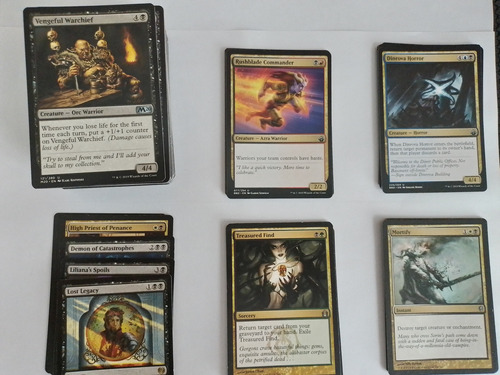 Magic The Gathering Mtg. Cartas Raras, Uncommon Mazos Negros