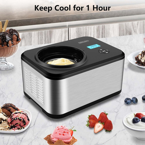 Maquina P/ Hacer Helado Kumio Con 4 Modos, Lcd, 1.5 L