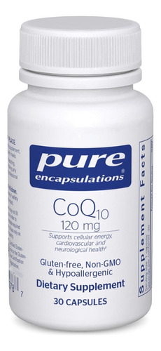 Coq10 120 Mg Pure Encapsulations 30 Cápsulas