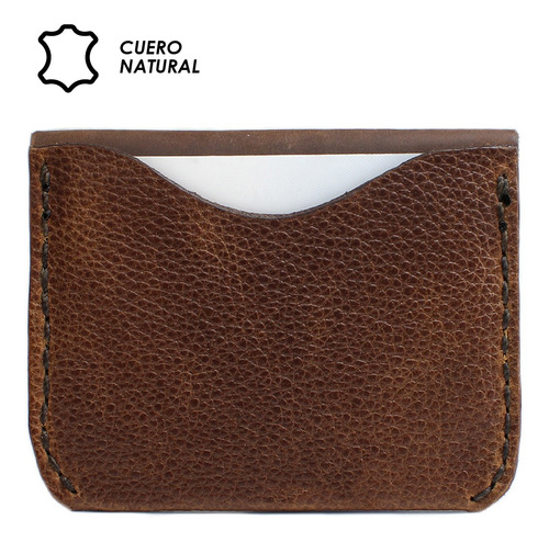 Imagen 4 de 10 de Tarjetero Monederos De Cuero Natural Hombre Mujer