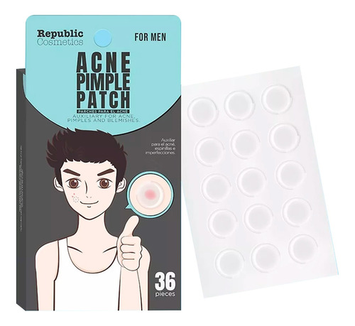 Parches Auxiliar De Acne Elimina Puntos Negros Hombre 36 Pcs