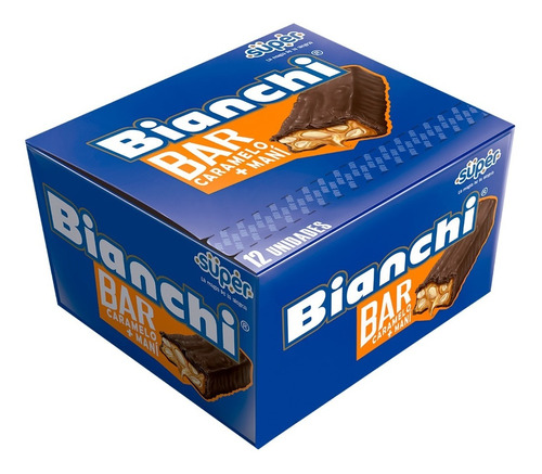 Bianchi Snack Chocolate Bar Caramelo + Maní - Caja X 12 Und