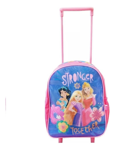 Mochila 12 Con Carro Princesas Stronger Wabro - 81503