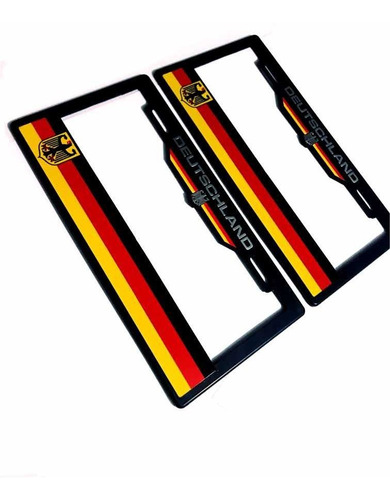 Imagen 2 de 4 de Par (2) Portaplacas Deutschland Vw Seat Audi Bmw