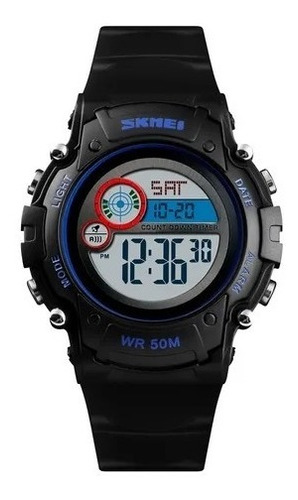 Reloj Skmei 1477 Niños Luz Multicolor Crono Alarma Gtia