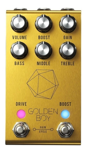 Pedal de efecto dorado Golden Boy Transparent Overdrive de Jackson Audio