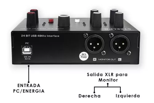 Interfaz De Audio Usb 24dsp Multi Efectos +48v Steelpro