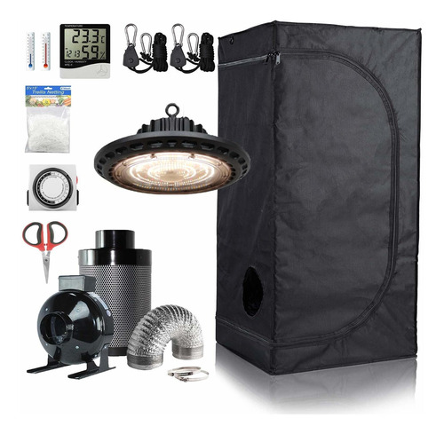 Hydro Plus Kit Completo De Carpa Para Cultivo Con Luz Led De