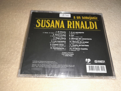 Susana Rinaldi / A Un Semejante (cd Nuevo, Sellado)