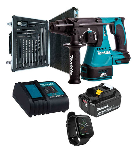 Rotomartillo Inalámbrico Sds Plus 18v Makita + Accesorios