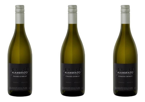 Vino Alambrado Chardonnay 750ml X3 Blanco Bodega Zuccardi