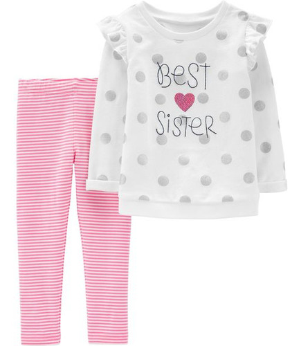 Conjunto Carters Leggins Y Buzo  Best Sister - Flaber