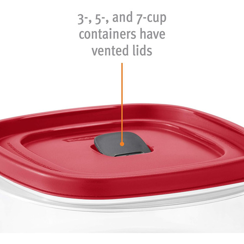 Juego Completo De Recipientes Rubbermaid Tapa Con Valvula