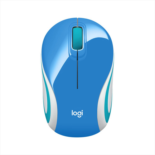 Logitech M187, Mouse Wireless Portátil Mini Palace Blue