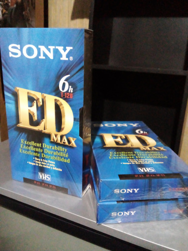 3 Fitas Virgens De Videocassete Vhs Sony Ed Max T-120