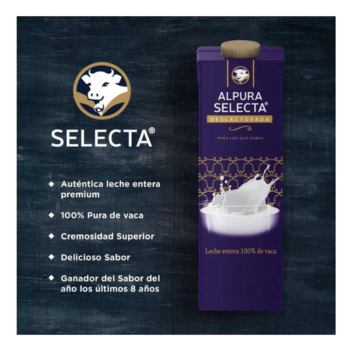 Leche Alpura Selecta Deslactosada Caja 12 Lt Envío Gratis