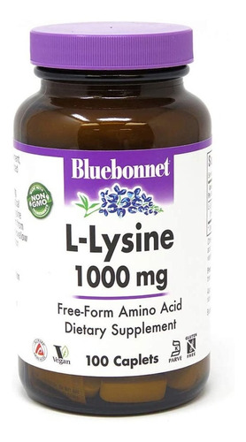 L-lisina 1000mg - Bluebonnet - Unidad a $2059