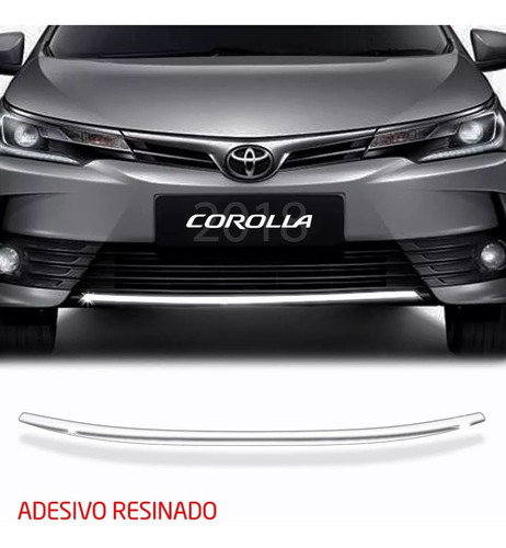 Friso Dianteiro Para-choque Corolla 2018 Cromado Resinado