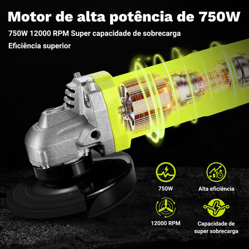 Esmerilhadeira Lixadeira Angular Profissional 750w Desoon