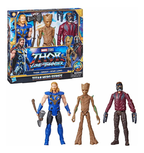 Figuras De Acción Marvel Avengers Thor, Groot, Star-lord