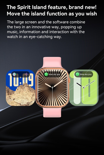 Smart Watch 10 Max Amoled S10 Reloj Inteligente Dt Hk Hw Z X Dorado Rosa