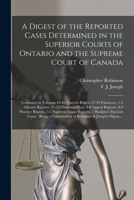 Libro A Digest Of The Reported Cases Determined In The Su...