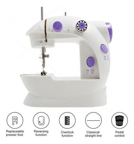 Mini Máquina De Costura Para Bordado Com Linha Dupla E