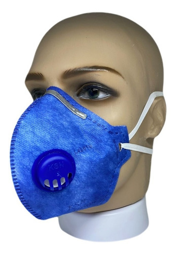 Respirador N95 Pff2 Valvulado Cor Azul - Ksn  (50 Pçs)