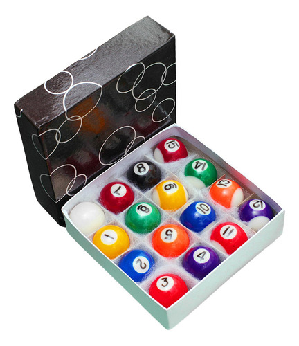 Juego De 16 Bolas De Billar Pequeñas, Minibolas De 32mm