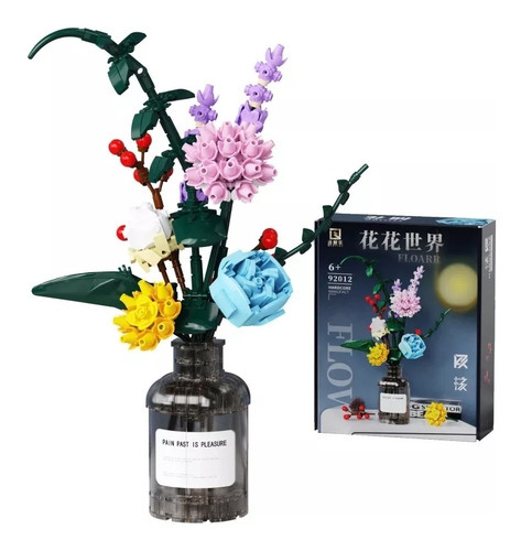 Flores Con Florero Para Armar - Lego Compatibe Cantidad De Piezas 400