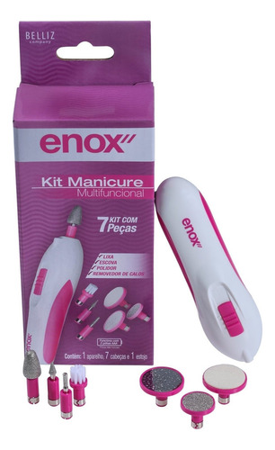 Kit Enox Manicure Multifuncional Elétrico Para Mãos E Pés