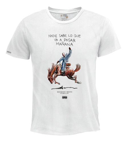 Camiseta Estampada Hombre Bad Bunny Trap Regueton Rap Irk2