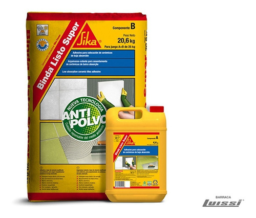 Adhesivo Cementicio Máxima Adherencia Sika Binda Listo Super