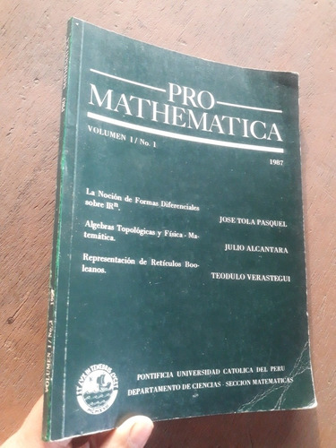 Libro Pro Mathematica De José Tola,  Alcantara, Verastegui