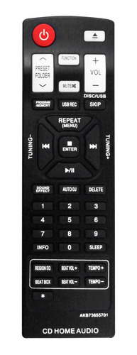 Reemplace El Control Remoto Akb73655701 Para LG Mini Hi-fi S