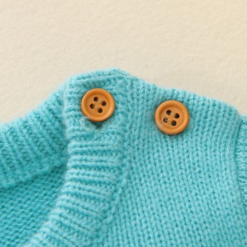 Mameluco De Invierno De Punto Abrigado Con Conejo Para Niños