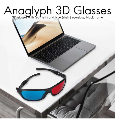 5 Gafas De Visión 3d De Color Rojo Y Anaglifo Para Mov
