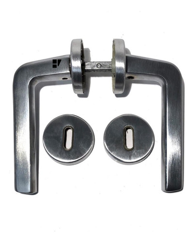 Imagen 2 de 8 de Manija Puerta Picaporte Doble Aluminio T/acero Inoxidable