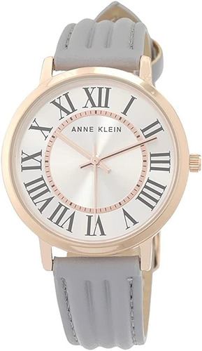 Anne Klein ® Reloj Mujer Correa De Piel Mujer 3836rggy Dht Color de la correa Gris Color del bisel Dorado