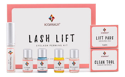 Lash Lifting Cilios Iconsign Brow Lamination Kit Completo Cor Rosa