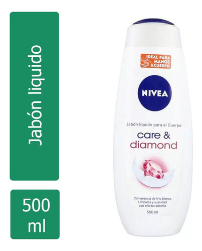 Jabón Líquido Corporal Nivea Care And Diamond Hidratante 500ml