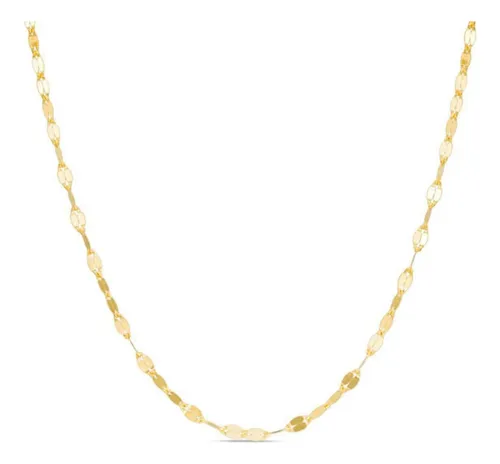 Cadena Grano De Cafe Oro 14 Kilates 50cm 1.5mm Italiano Color Dorado Romantika Joyas