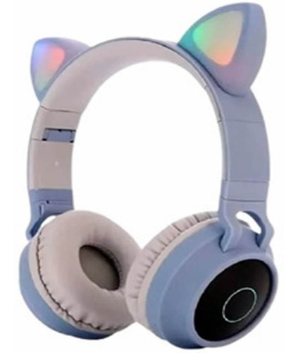 Auriculares Inalámbricos Bluetooth Orejas De Gato - Azul