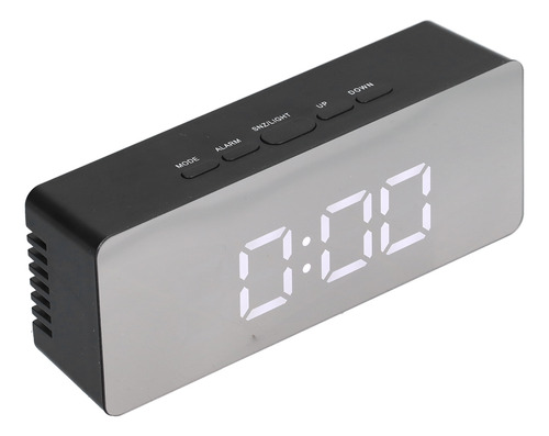 Reloj Despertador Led Con Espejo Rectangular Digital