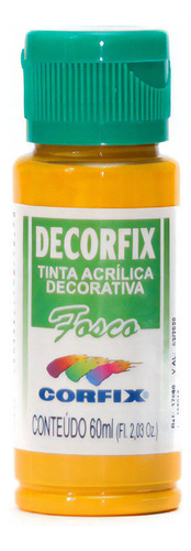 Tinta Acrílica Decorfix Fosca Corfix 60ml Amarelo Ouro 308