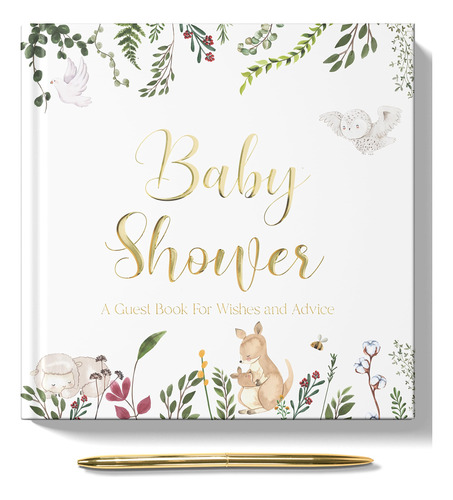 Lemon Sherbet Libro De Invitados Para Baby Shower, Libro De 