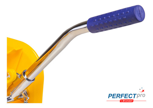 Balde Carrinho De Limpeza Com Espremedor 20l Doblô Kit Básico Com Esfregão Perfect Pro Condor