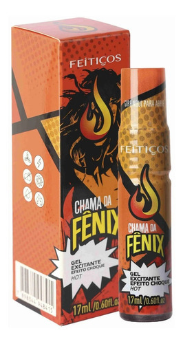 Gel Lubrificante Excitante - Ice Hot Viber - Sexy - Sabor Chama Da Fenix