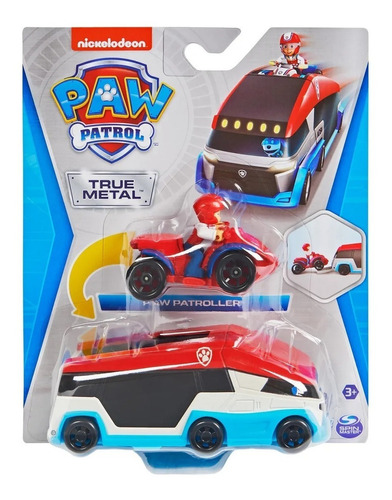 Vehículo Paw Patrol True Metal Patroller Con Ryder Original