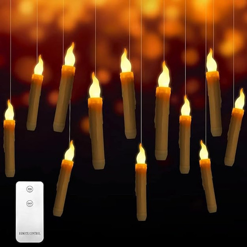 Decoraciones De Fiesta De Navidad 12 Velas Led Flotantes Con